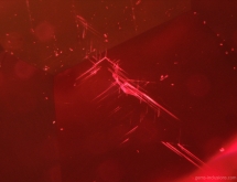 Boehmite exsolution needles in ruby