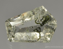 Chlorite "worms" in quartz