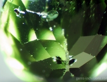 Lily pad and chromite inclusions in peridot