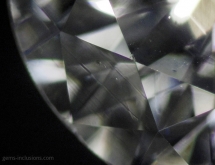 Internal growth lines in polished diamond
