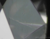 Graininig on the surface of polished diamond