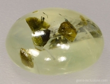 Epidote inclusions in prehnite