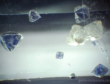 Fluorite inclusions in quartz