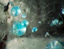 Gilalite inclusions in quartz ("medusa quartz")