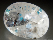 Gilalite inclusions in quartz ("medusa quartz")
