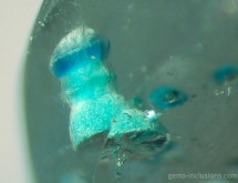 Gilalite inclusions in quartz ("medusa quartz")