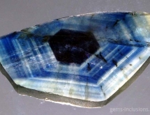 Color zoning in sapphire