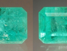 Emerald before and after oil fracture filling