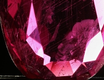 Boehmite exsolution needles in ruby