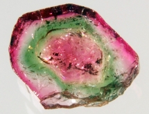 Double watermelon tourmaline color zoning