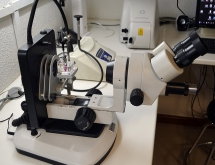 Imersionscope aka horizontal microscope, for observation of gems in immersion