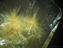 Rutile stars in quartz